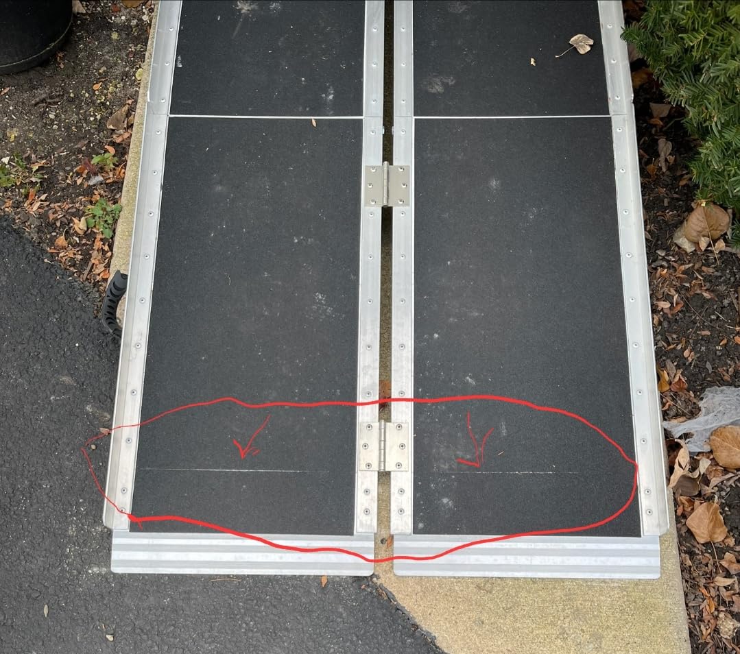 gardhom 5FT Aluminum Ramp for Wheelchair for Home Steps with Support Legs customer photo 1