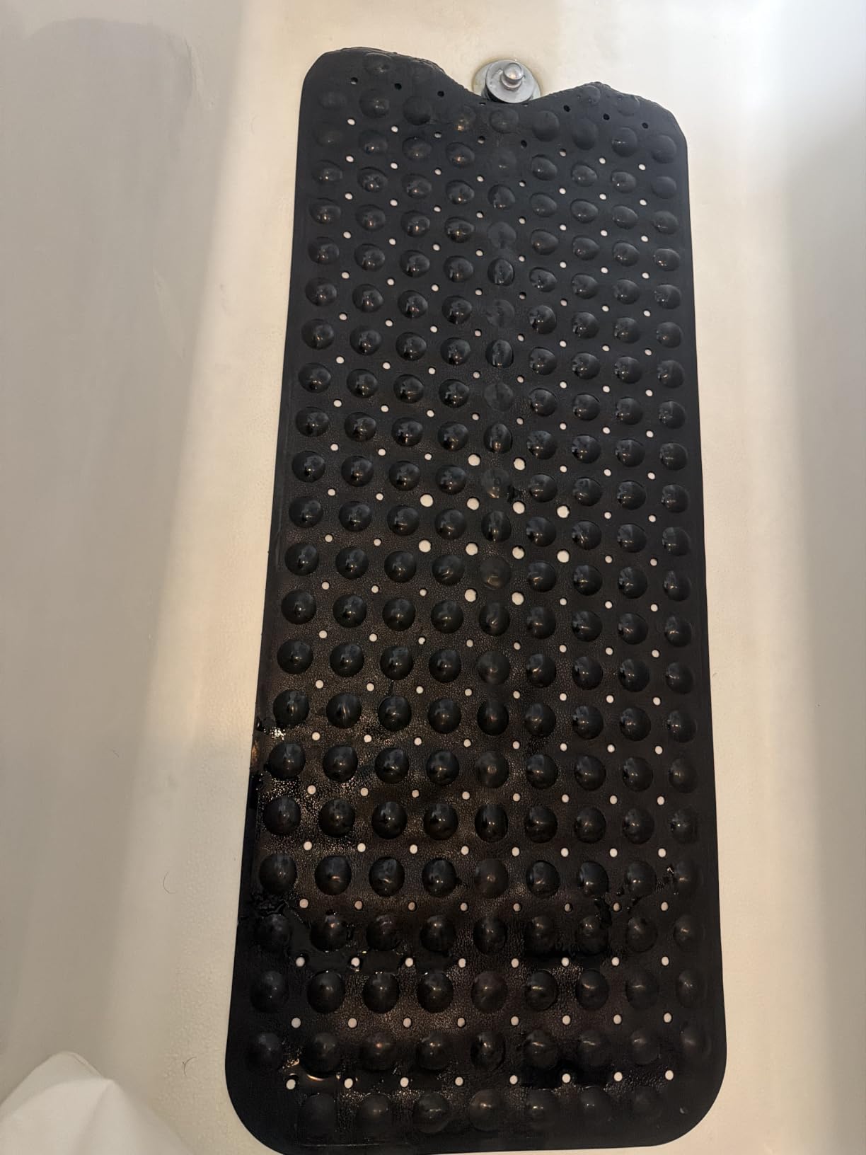 TEESHLY Bathtub Mats for Shower Tub, Extra Long Non-Slip 39 x 16 Inch Bath Mat with Drain Holes and Suction Cups, BathMat for Bathroom with Machine Washable (Clear Grey) customer photo 1