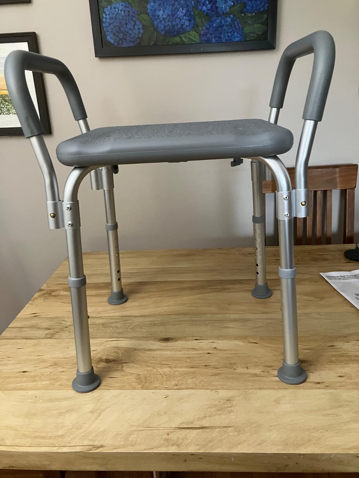 Medline Backless Shower Chair with Arms - 350 lb. capacity, Bench, Stool, Seat for Elderly, Seniors Independent Adult and Disabled Adults customer photo 2