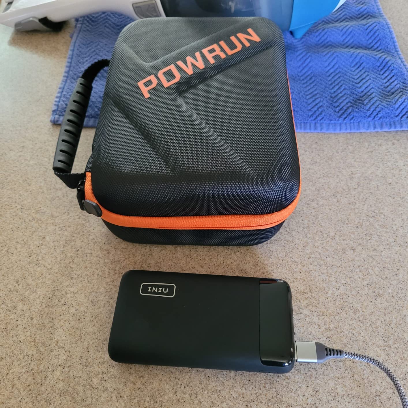 Powrun P-ONE Jump Starter, 2000A Portable Jump Box - Car Jump Starter Battery Pack for up to 8.0L Gas and 6.5L Diesel Engines, 12V Battery Jump Starter with Carry Case (Orange) customer photo 1