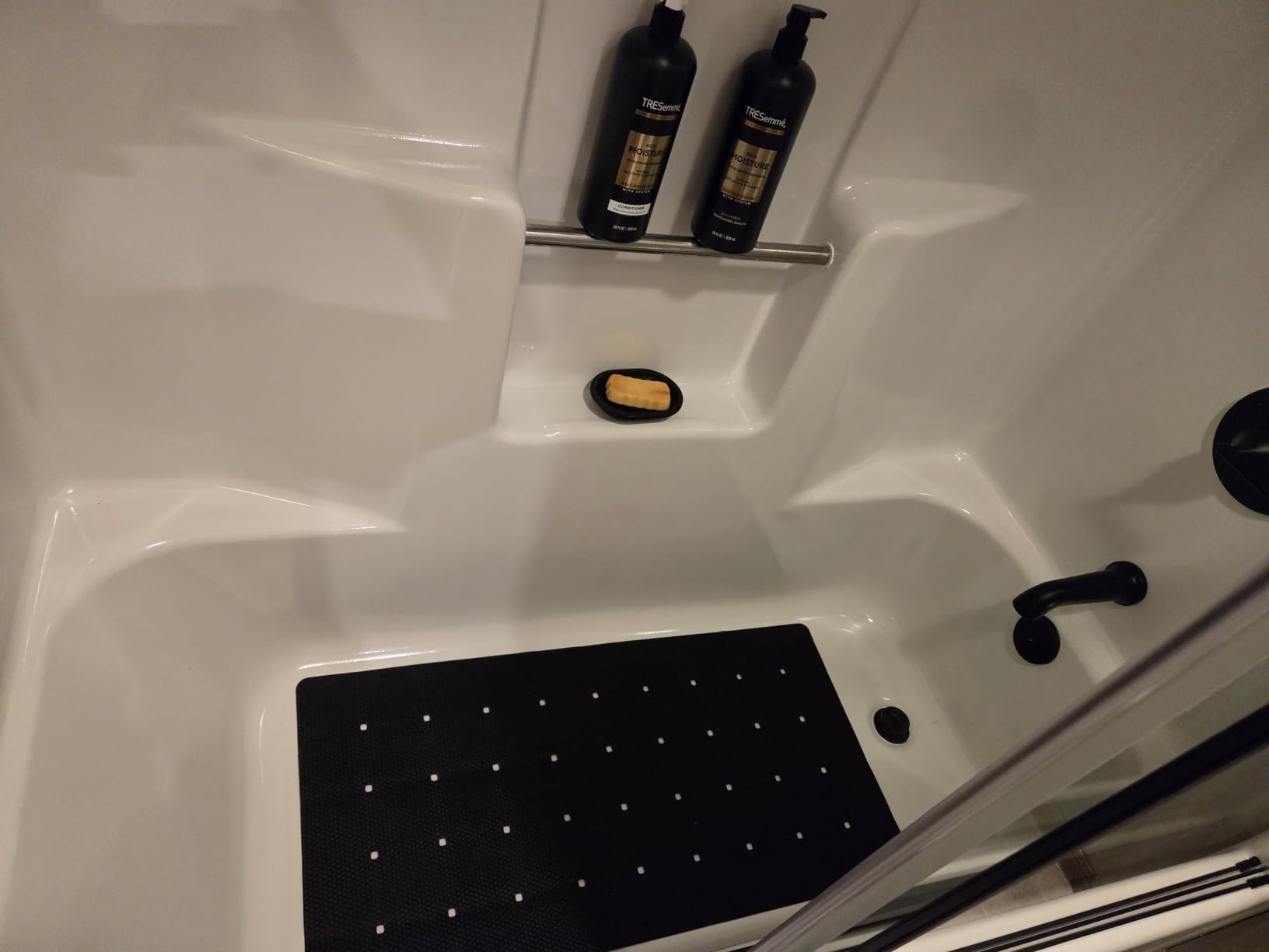 Webos Foldable Silicone Bathtub Mat: Jumbo Size Heavy Duty Safety Bath Mat for Tub Without Suction Cups Non Slip Bath & Shower Mat for Textured, Reglazed, Refinished Tub (White, 35.8 x 17.7) customer photo 1