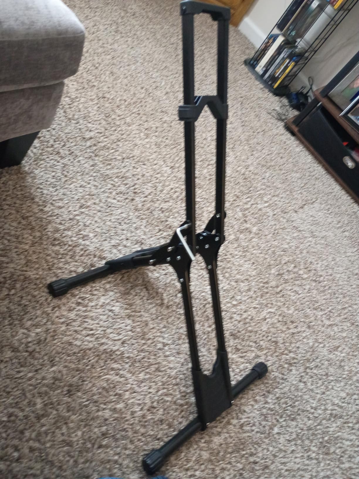 CHEPARK Bike Floor Stand Rack- Indoor Bike Stand for Garage/Home - Bike Storage Bicycle Parking Rack Fit 20”-29” Mountain Road Bikes (1 Bike Rack) customer photo 1