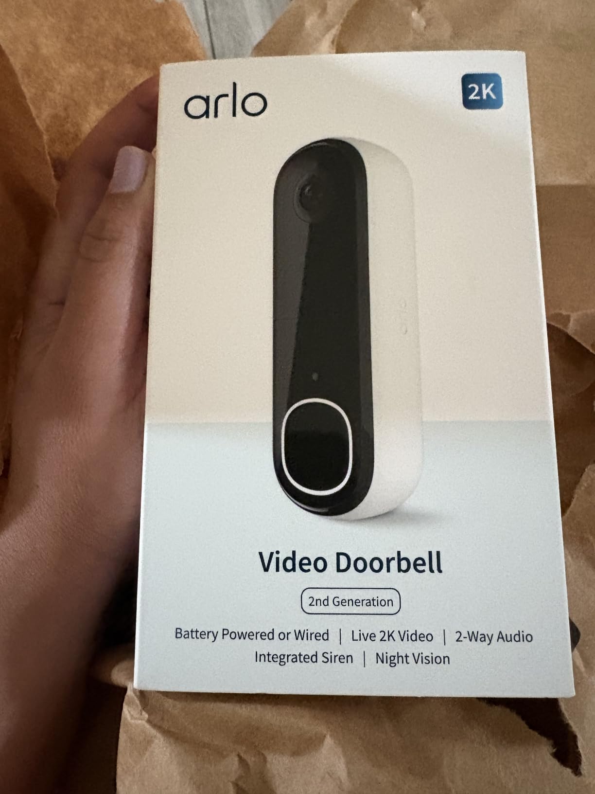 Arlo Video Doorbell 2K (2nd Gen) Wireless or Wired - 1-Cam customer photo 2
