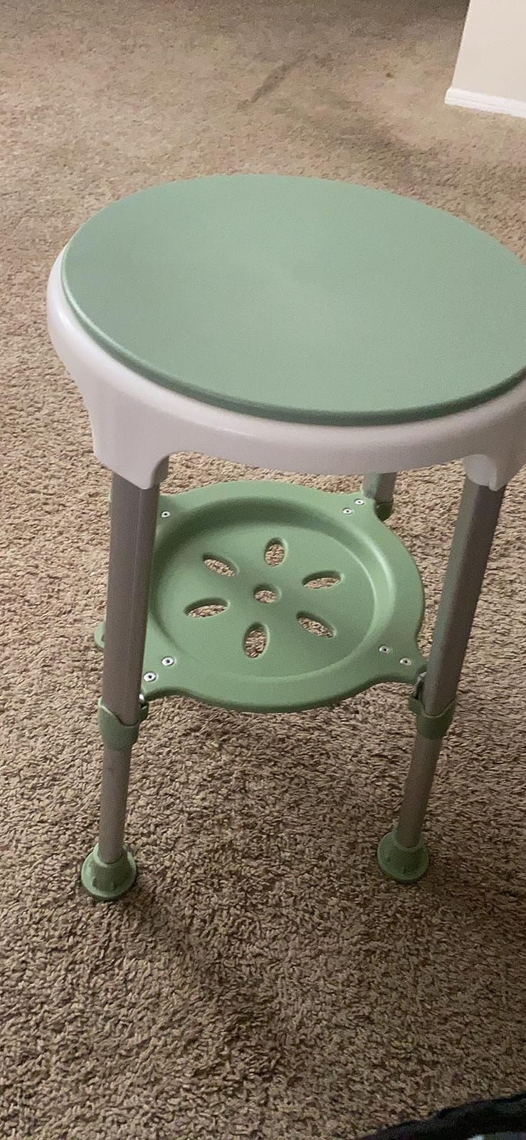 360° Swivel Shower Stool Chair for Inside Shower, 350lbs, Green customer photo 2