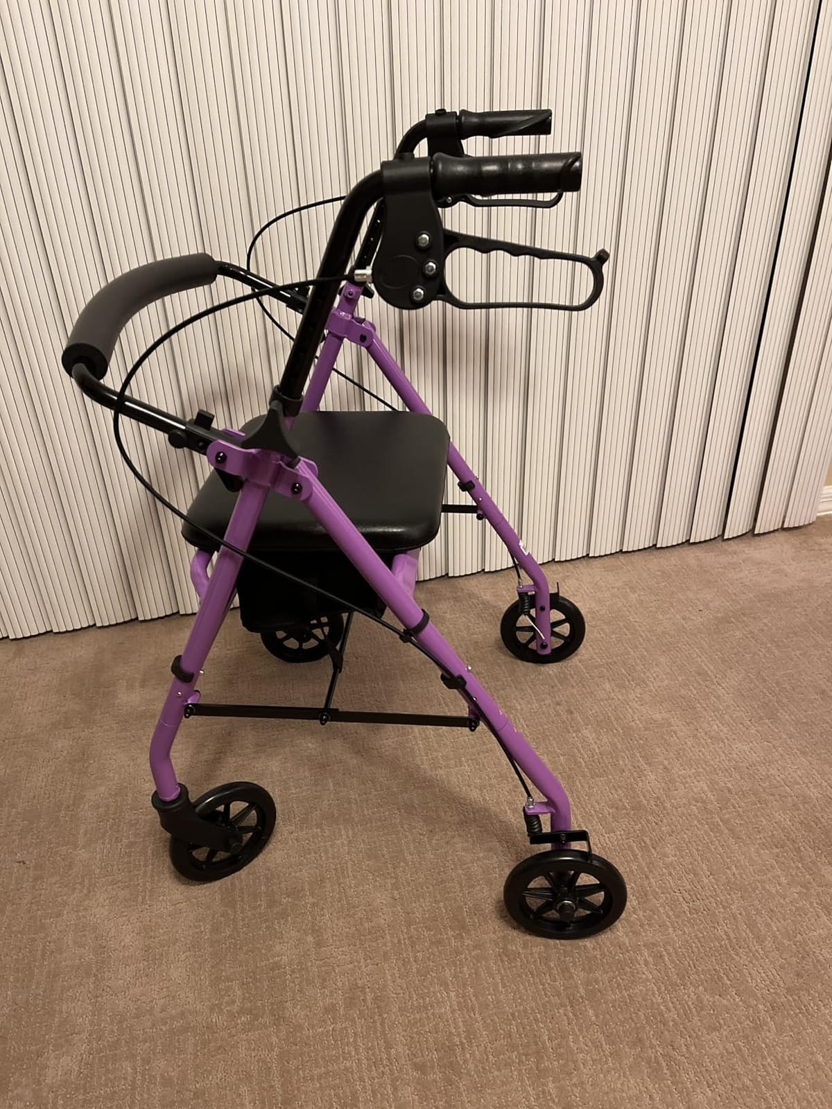 Vive Ultra Lightweight Rollator Walker with Seat - Foldable, Narrow customer photo 2