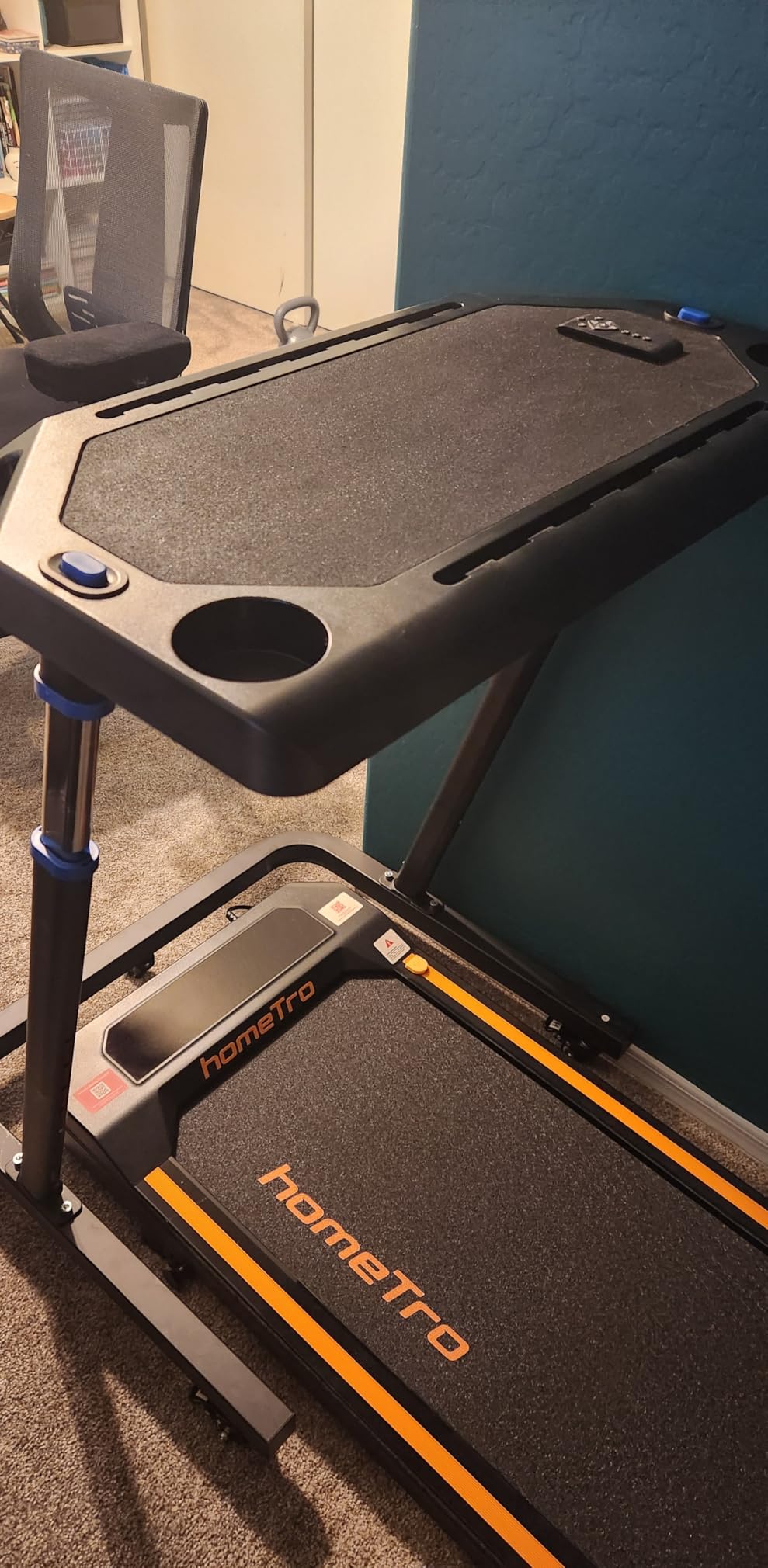 Bike Desk - Rolling Laptop Cart for Stationary Bike or Trainer - Adjustable Standing Desk to Exercise While Working or Watching TV by RAD Cycle customer photo 1