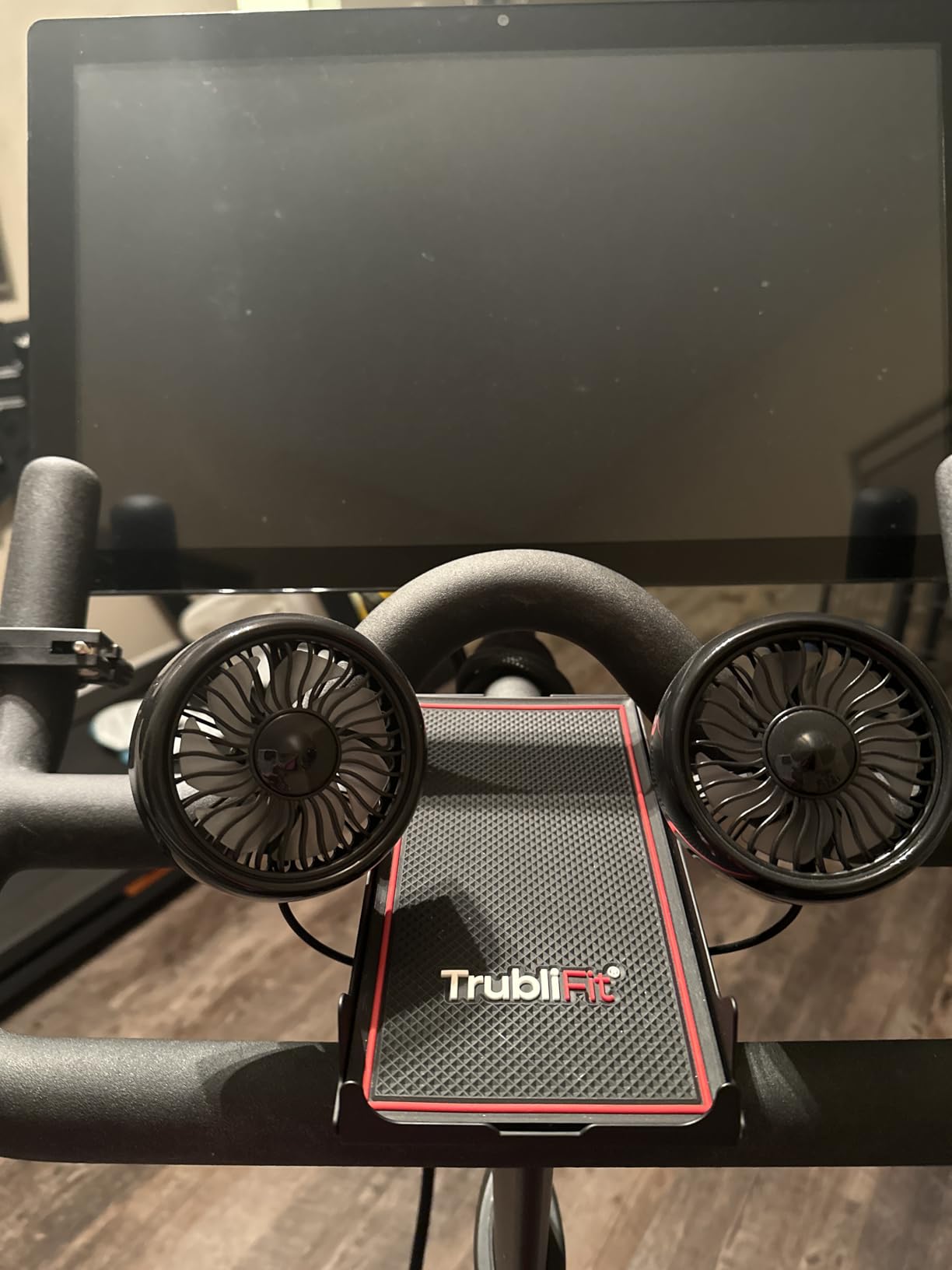 TrubliFit Dual Cooling Fans with Phone Tray for Peloton Bike, No Batteries customer photo 1