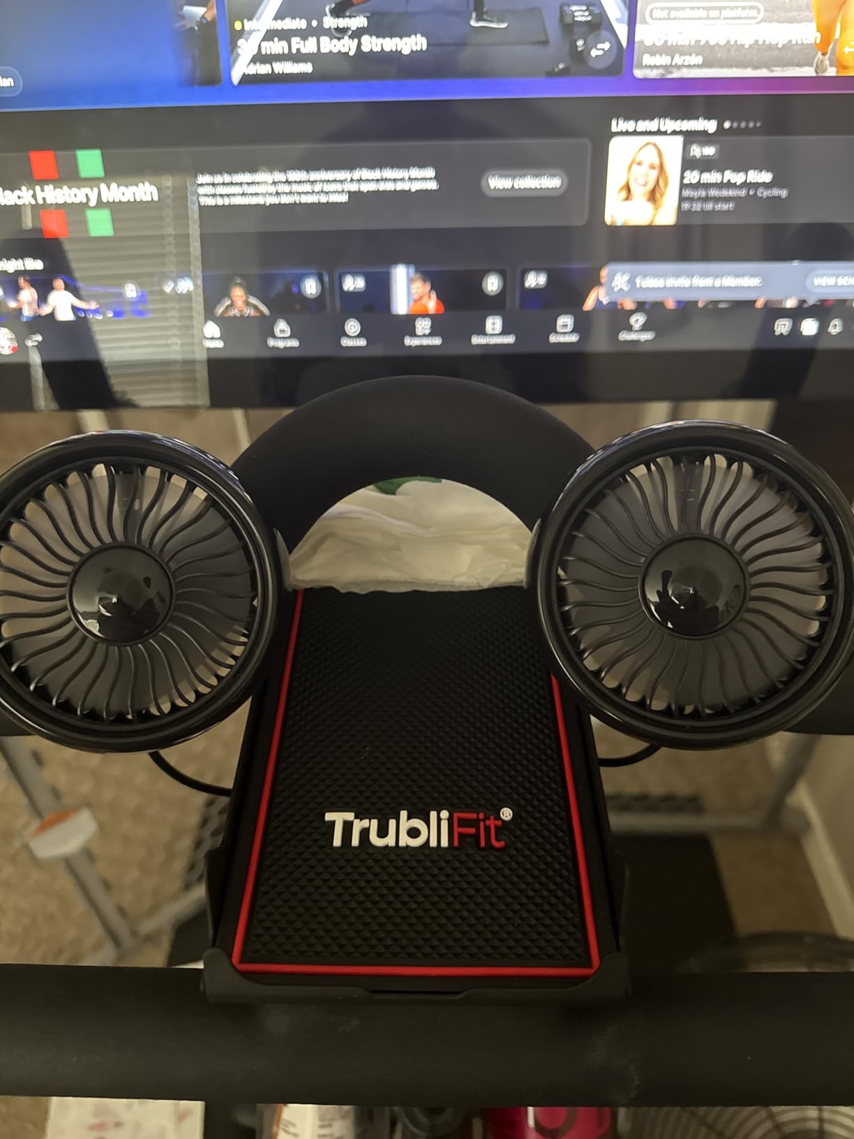 TrubliFit Dual Cooling Fans with Phone Tray for Peloton Bike, No Batteries customer photo 2