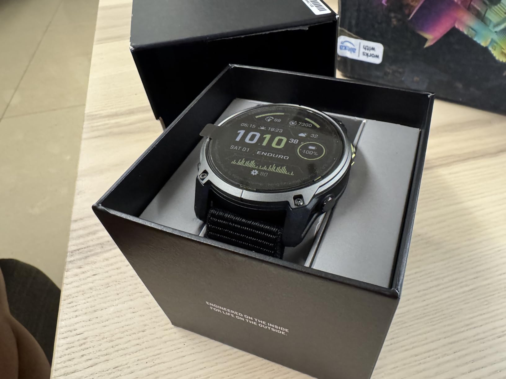 Garmin Enduro™ 3, Solar, 51 mm, Sapphire, Black UltraFit Nylon Strap customer photo 1