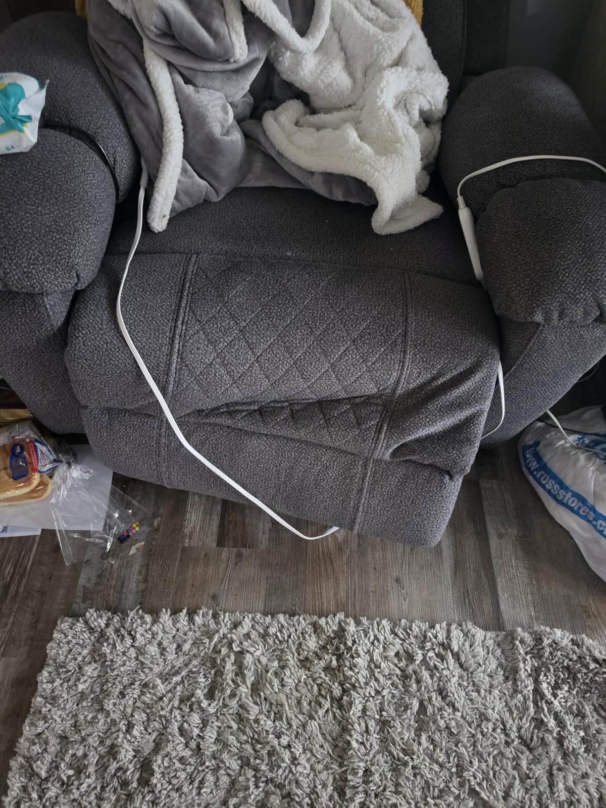 FUNECORP Big Man Power Lay Flat Lift Recliner Chair,Grey customer photo 1