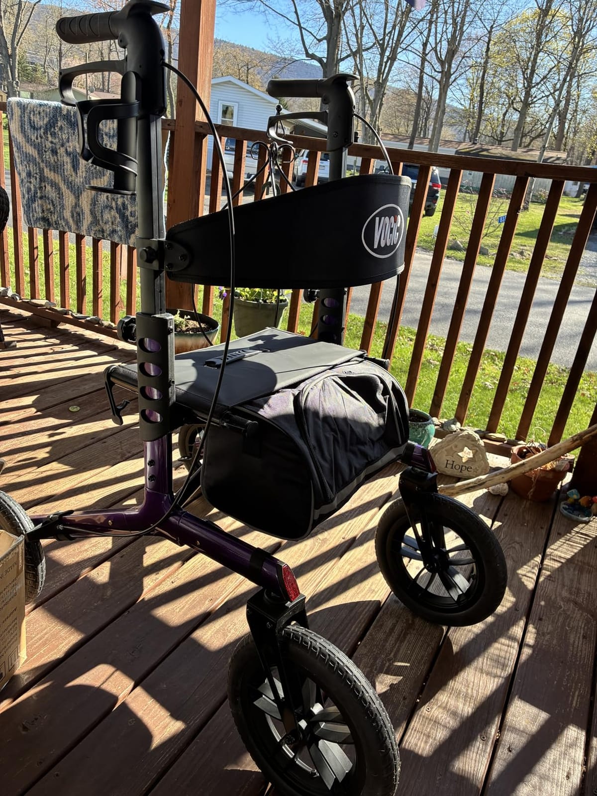 VOCIC Z57 Walkers for Seniors with Seat Outdoor Rollator 12'' All Terrain customer photo 2