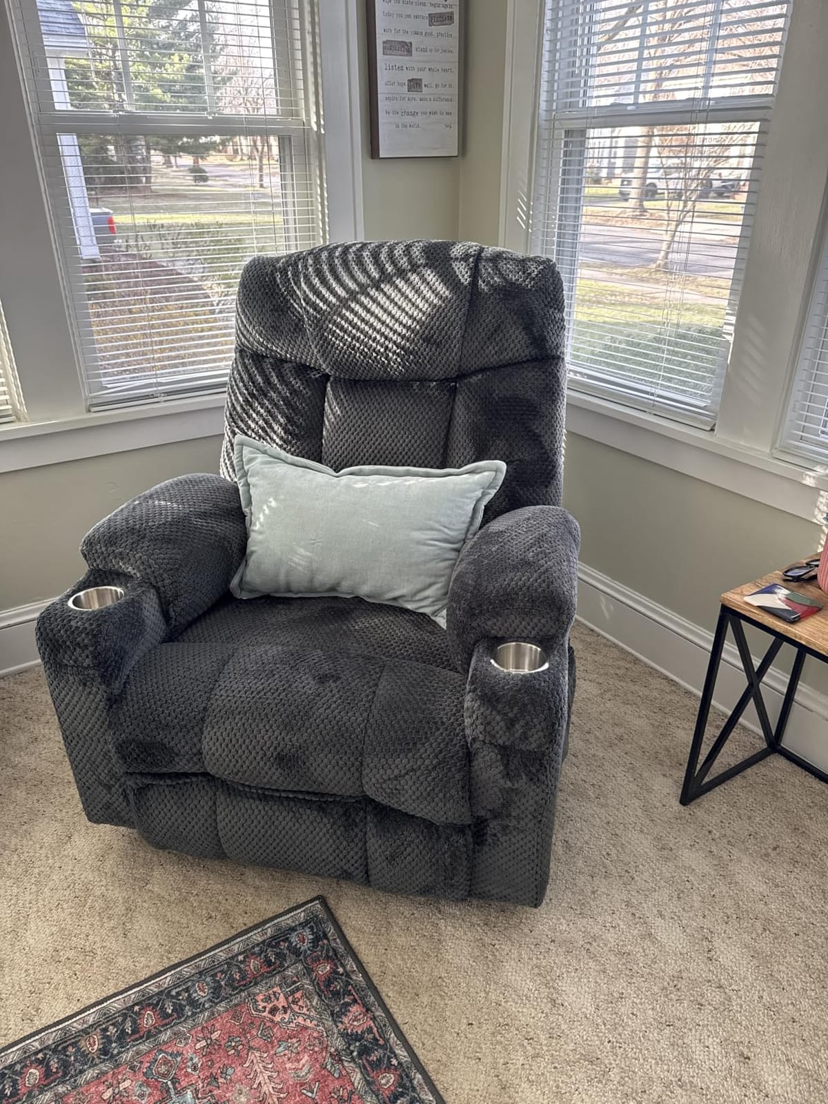 CDCASA Dual Motor Lay Flat Power Lift Recliner Chair, Massage, Heat, Brown customer photo 1