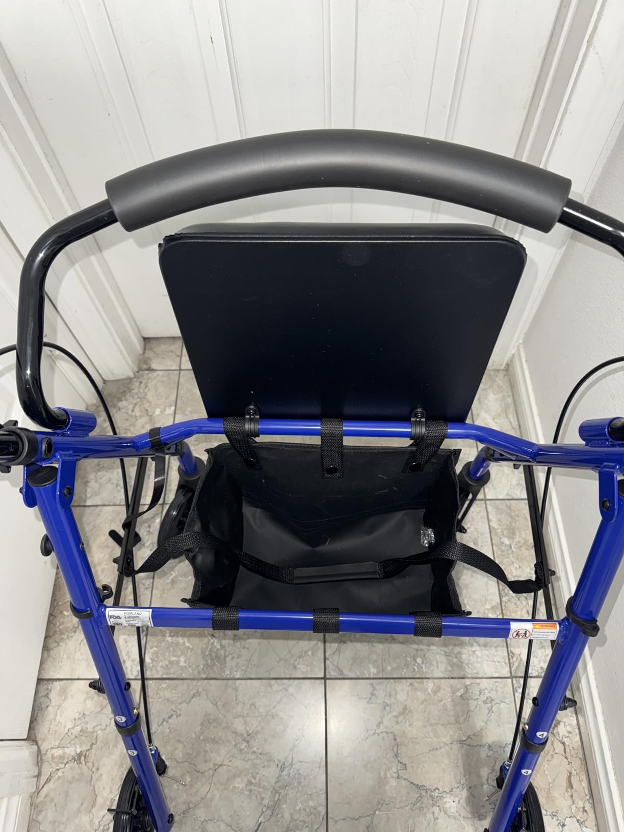 HOMLAND Foldable Walkers for Seniors with Seat, 16lb Light Rollator Walkers customer photo 1