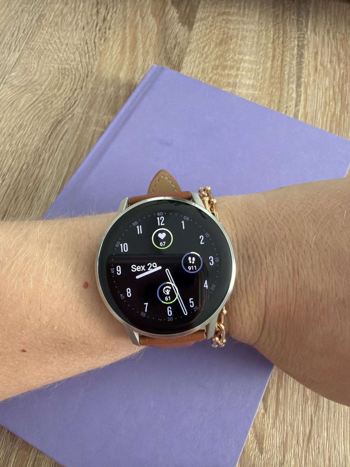 Garmin Venu® 4, Advanced Fitness Smartwatch, 45mm, Brown Leather customer photo 2