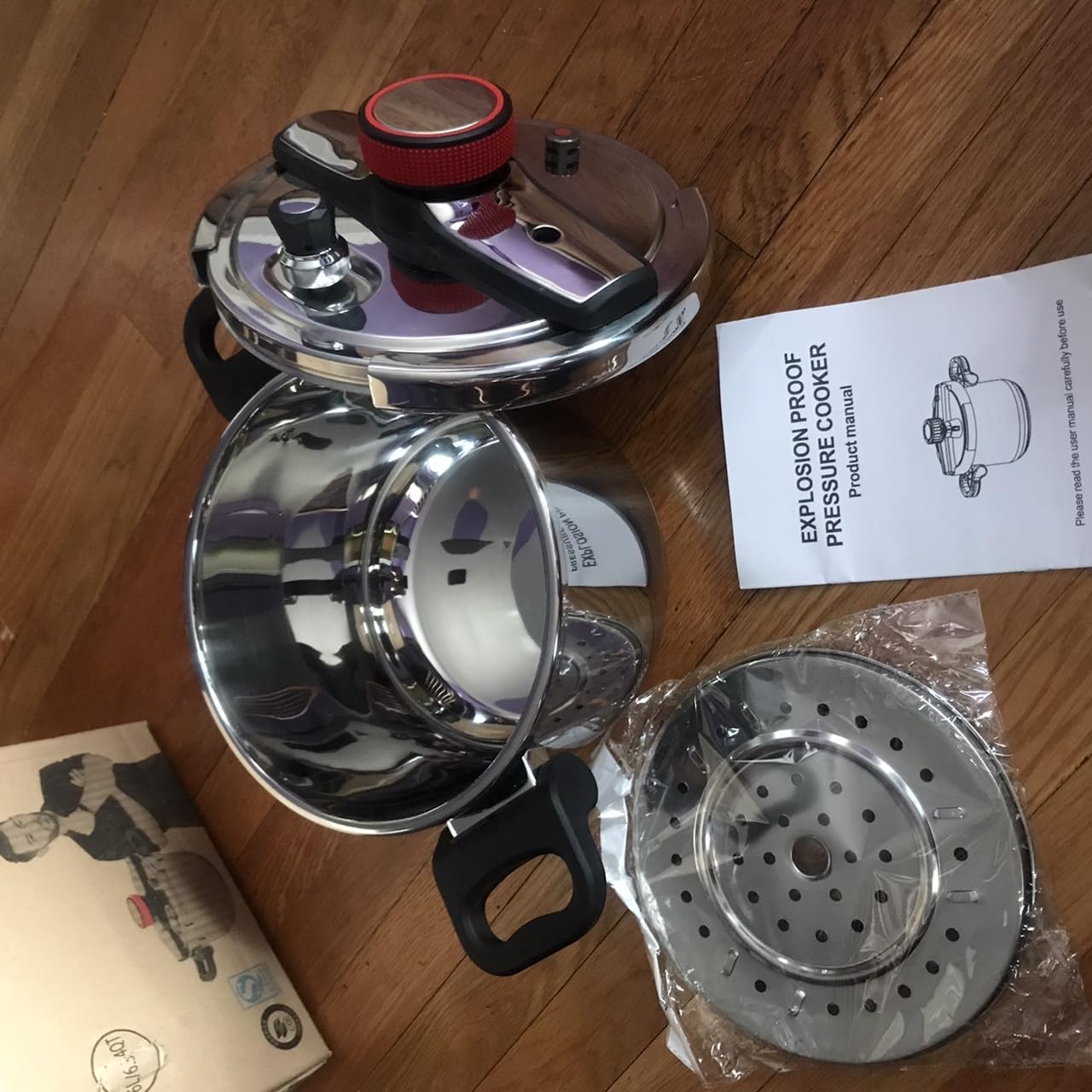 Stainless Steel Pressure Cooker 12 quart Commercial Stove Top Pressure Cooker for canning, Compatible with Gas & Induction, Fast Cooking for large 12+ quart, stainless steel customer photo 1