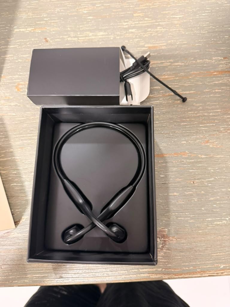 Bone Conduction Headphones, Bluetooth 6.0 Open-Ear Sport Headset, 22g Ultra-Light with Mic, IP55 Waterproof, 10H Battery & Fast Charging for Running, Cycling, Gym Workouts (Light Black) customer photo 2