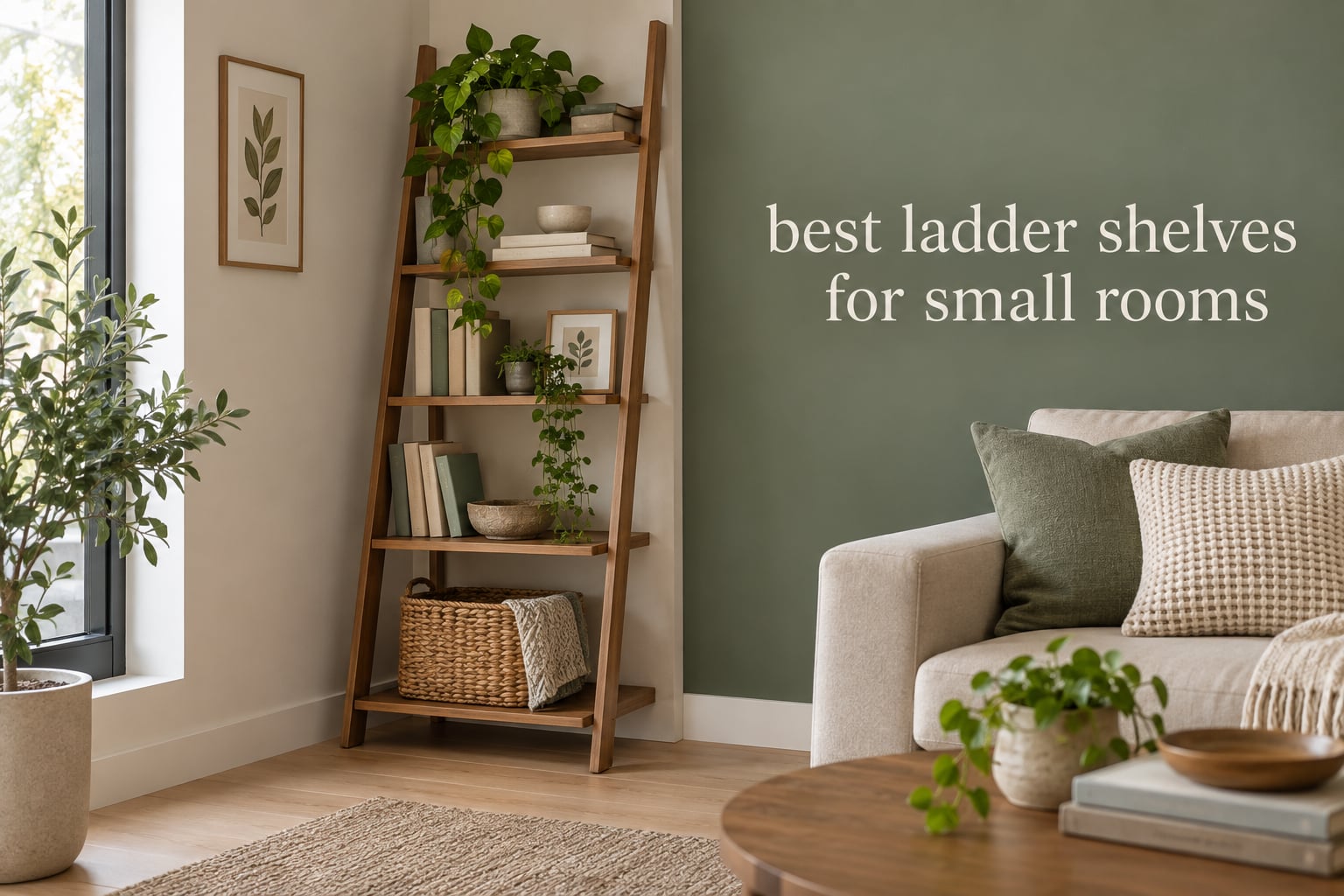 best ladder shelves for small rooms