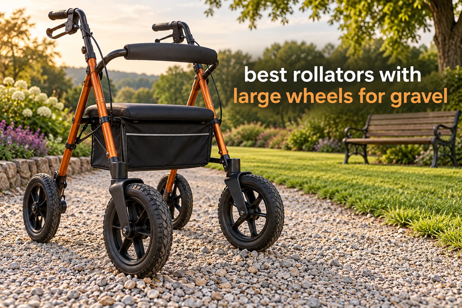 best rollators with large wheels for gravel